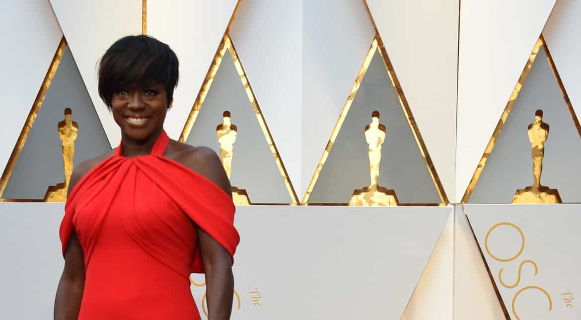 Best Supporting Actress Viola Davis stopped all traffic in a red gown at the 89th Academy Awards.