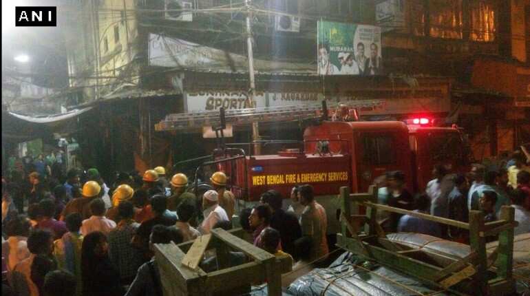 India: Fire breaks out at Kolkata's Burrabazar market, no casualties