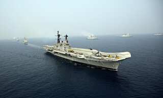Decommissioning ceremony of  INS Viraat, India's oldest aircraft carrier