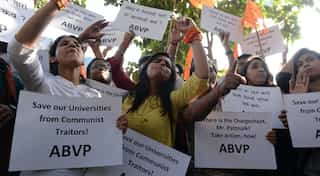 Delhi University row: Left students join protests against ABVP