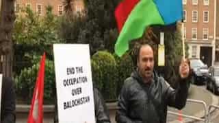 Baloch protest outside Pakistan Embassy in London against activist's abduction