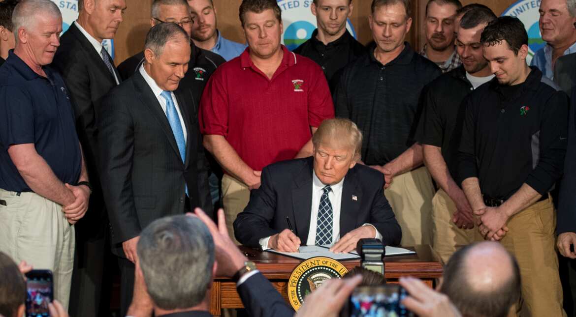 Trump signs executive order undoing Obama climate policies Trump signs executive order undoing Obama climate policies