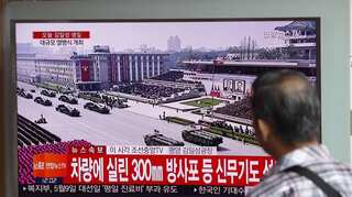 As tensions mount, North Korea displays potential new ICBM on day marking founder's anniversary