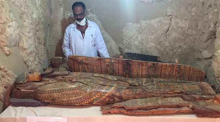 Egyptian archaeologists discover 8 mummies in ancient tomb near city of Luxor