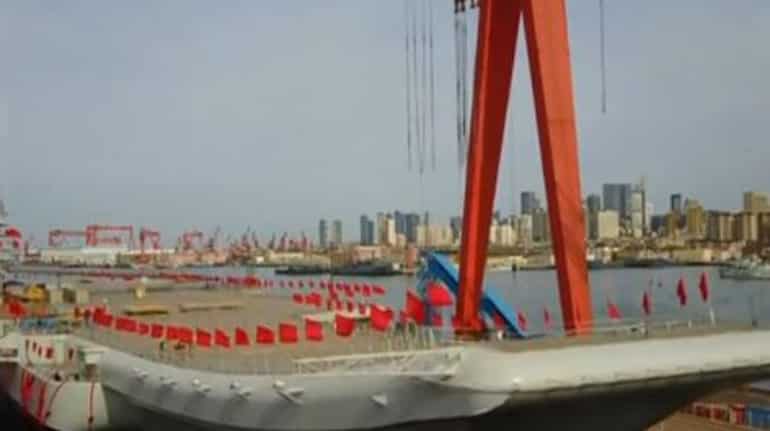China launches first domestically-built aircraft carrier