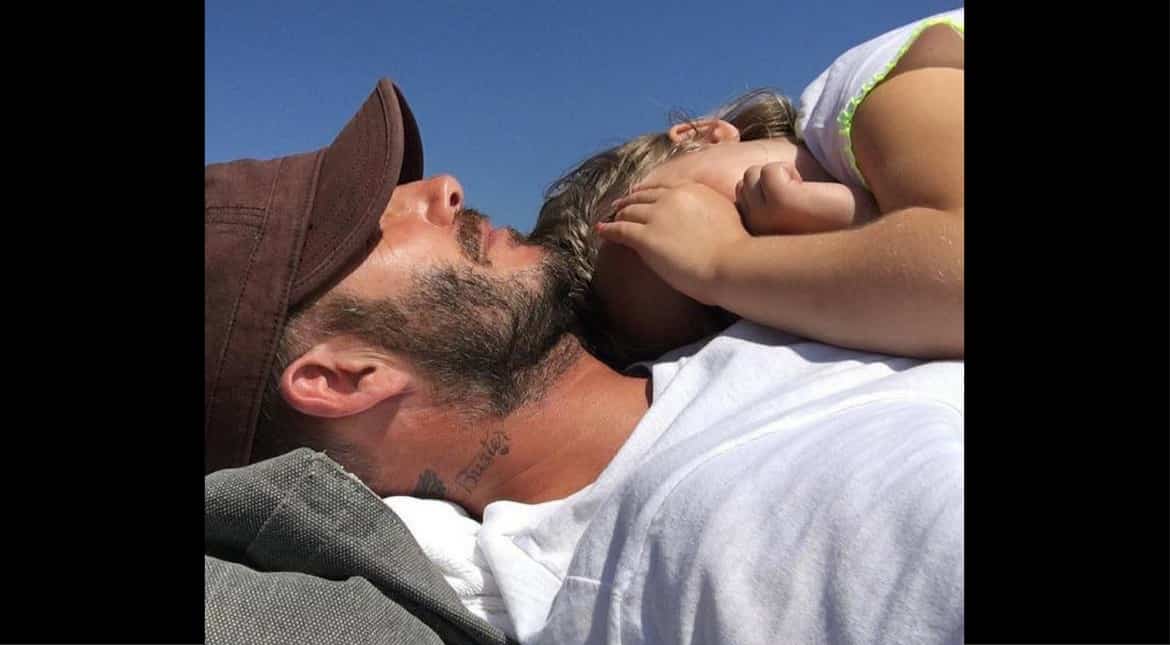The family man: David Beckham with his daughter