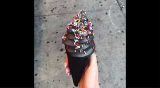 Food trend alert: Black ice cream cone