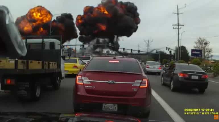 WATCH: Plane bursts into fireball before crash-landing WATCH: Plane bursts into fireball before crash-landing