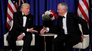 Trump and Australia's Turnbull meet after acrimonious phone call