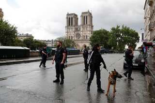 'IS soldier' shot at after attacking police outside Paris' Notre Dame