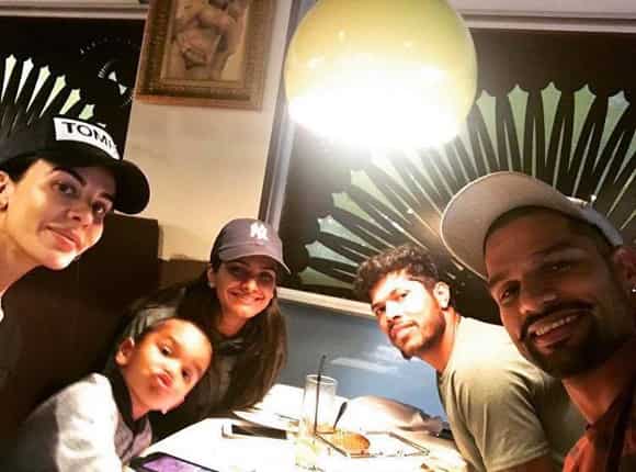 Shikhar Dhawan and Umesh Yadav out with family for dinner