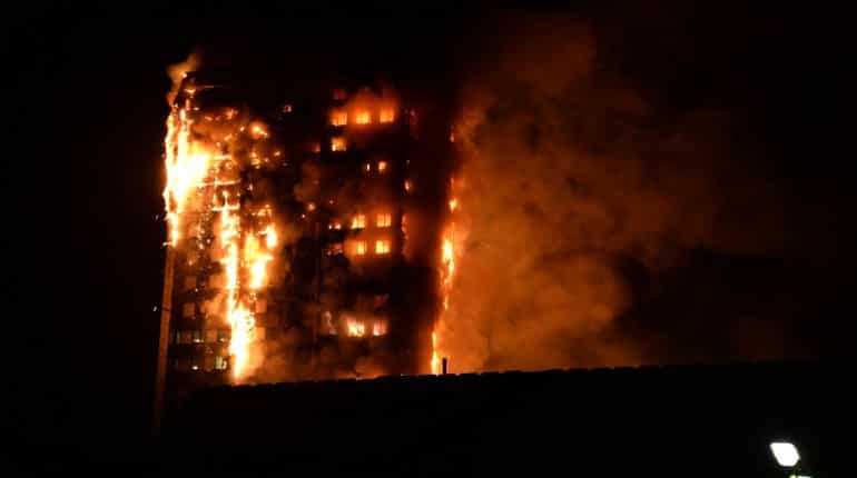 27-storey tower on fire in London