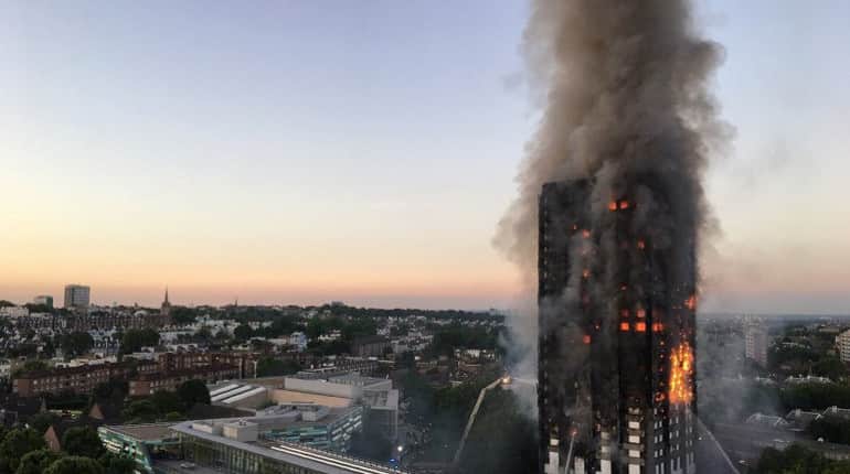27-storey London tower on fire