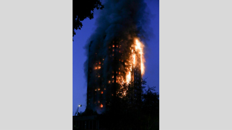 27-storey tower on fire in London