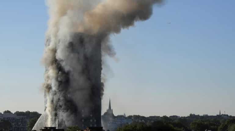 27-storey tower on fire in London