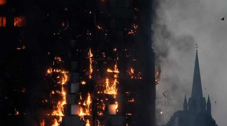 27-storey tower on fire in London