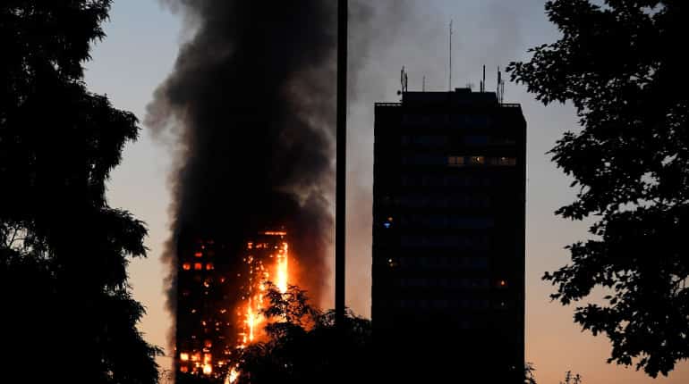 27-storey tower on fire in London