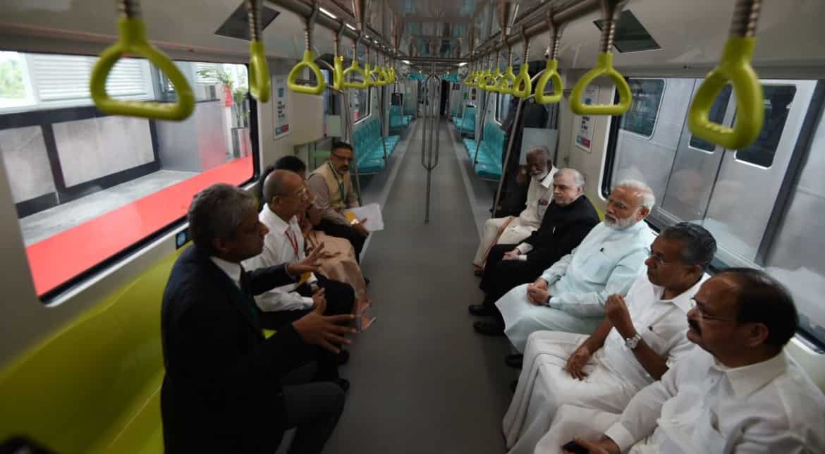 PM Modi inaugurates Kerala's first metro service in Kochi