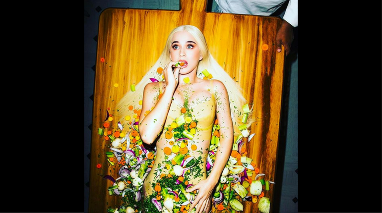 A still from Katy Perry's Bon Appetit