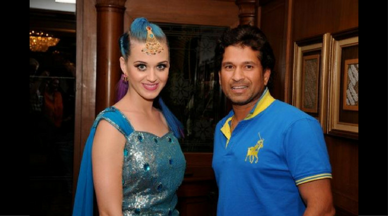 Katy Perry and Sachin Tendulkar
