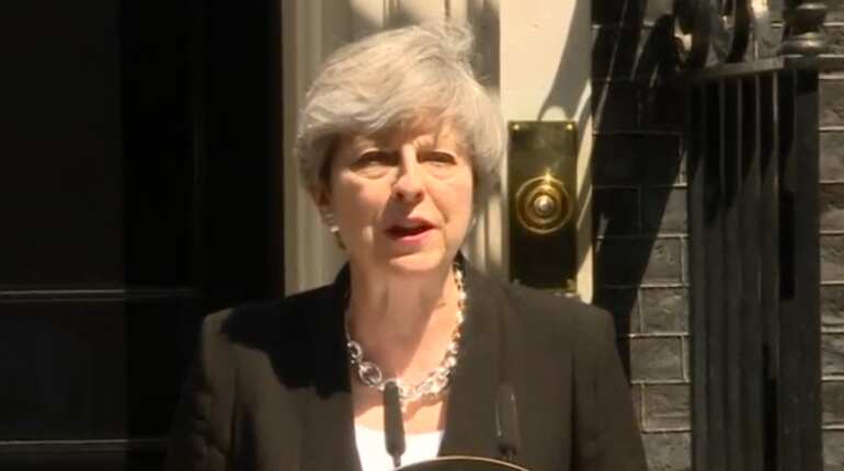 Theresa May condemns 'sickening attack' on London mosque