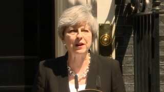 Theresa May condemns 'sickening attack' on London mosque