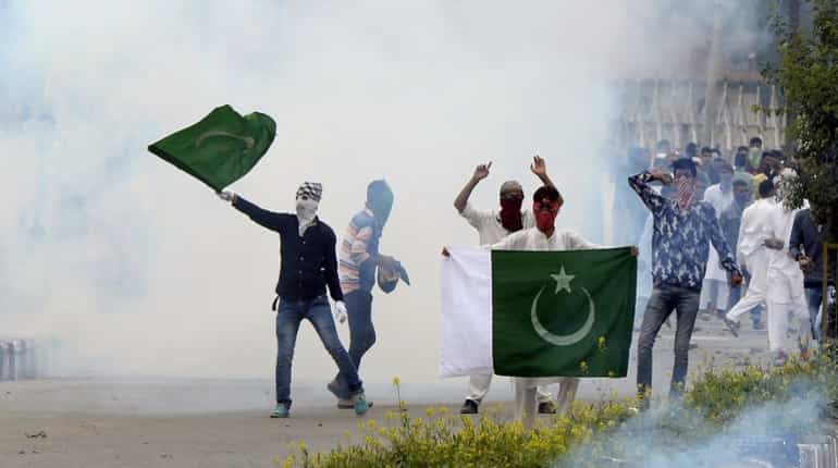 Pakistan flags raised