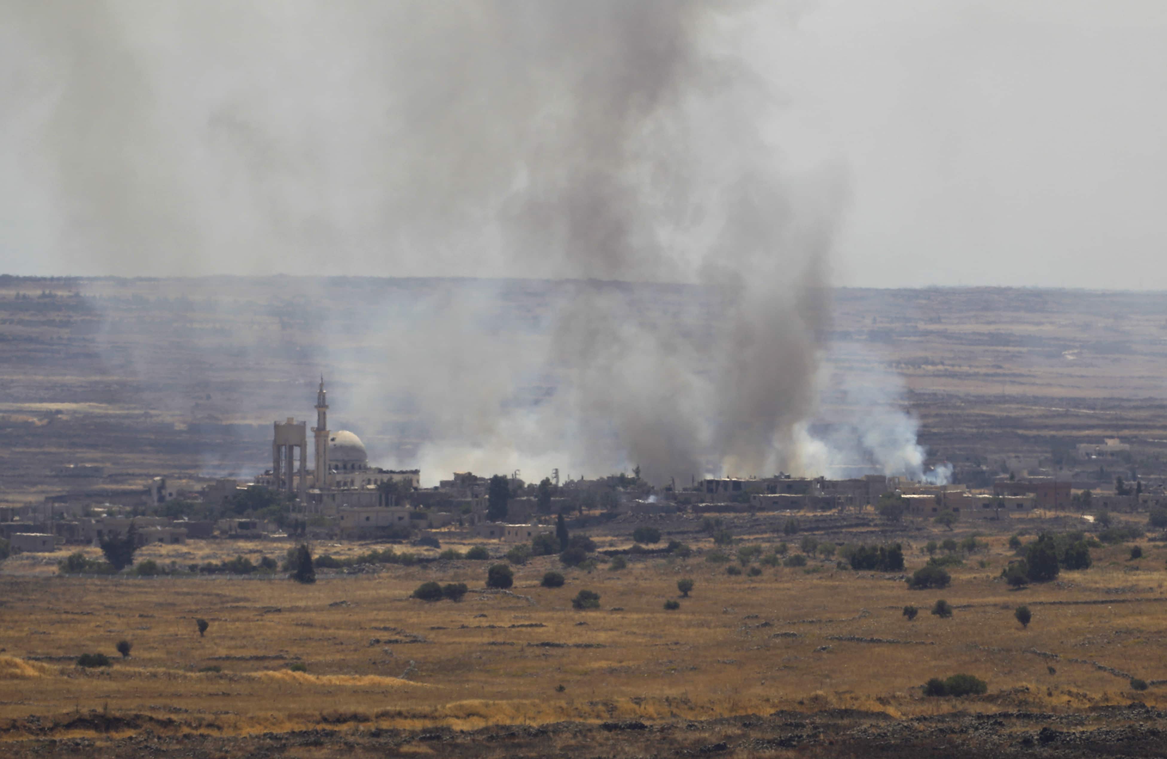 Israel retaliates after Syria fighting spillover in Golan Heights Israel retaliates after Syria fighting spillover in Golan Heights