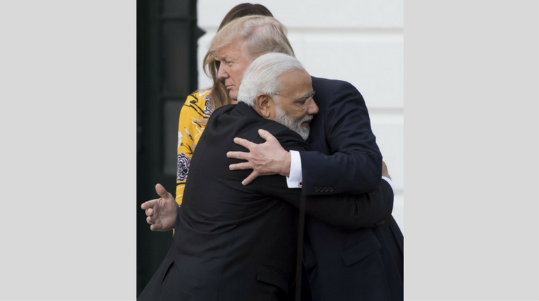 US President Donald Trump and  Indian Prime Minister Narendra Modi