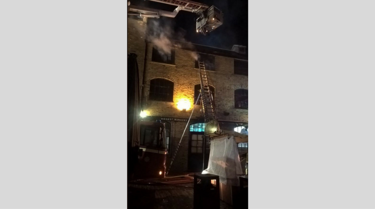 London Ambulance service also on scene of fire