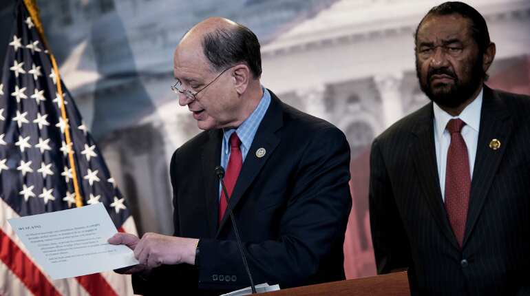 Democrat files first impeachment article against US President Donald Trump Democrat files first impeachment article against US President Donald Trump