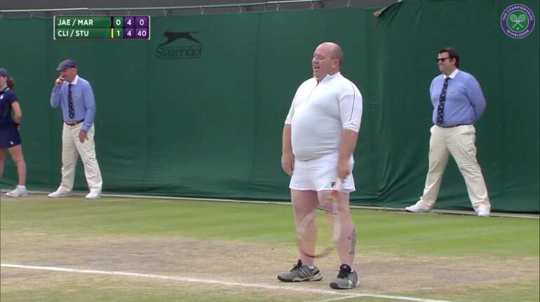 WATCH: Irish fan made to wear Kim Clijsters' skirt after offering advice to players