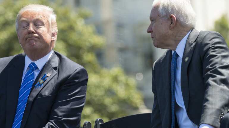 Trump slams Jeff Sessions, questions Ukraine's role in US elections