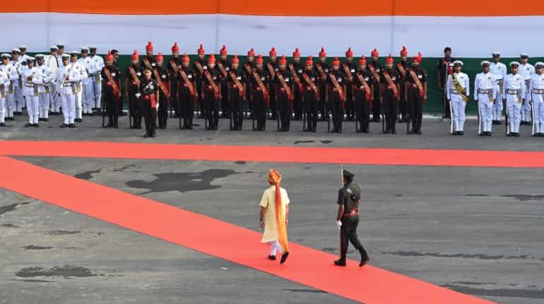 PM Modi arrives at Red Fort