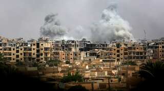 Syria bombardment kills 44 in rebel enclave as ground assault looms