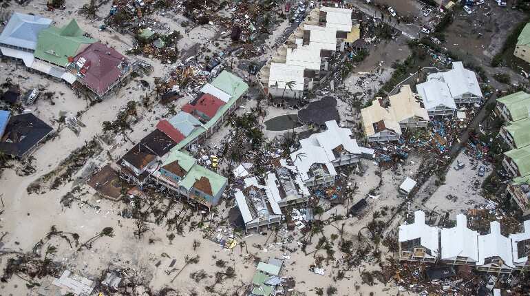 Destruction on the Carribean Island