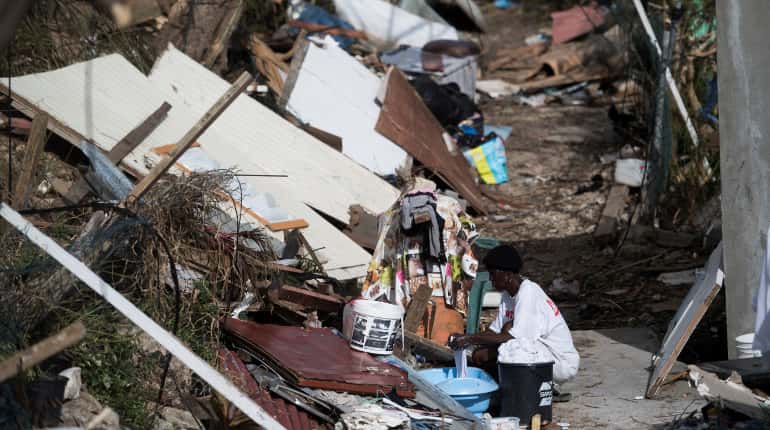 Amidst the destruction