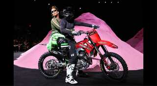 Rihanna brings sporty luxe on runway at New York Fashion Week