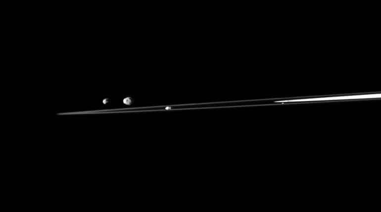 A quartet of Saturn's moons from NASA's Cassini spacecraft (Source: NASA/JPL-Caltech)