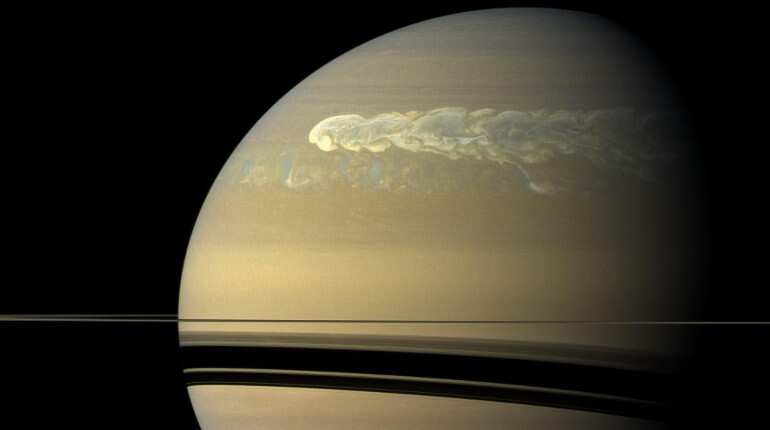 The huge storm from NASA's Cassini spacecraft (Source: NASA/JPL-Caltech)