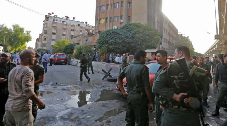 Triple suicide attack near Damascus police HQ: Ministry Triple suicide attack near Damascus police HQ: Ministry