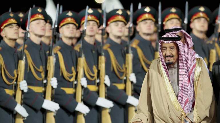 Saudi king arrives in Moscow on historic visit to Russia Saudi king arrives in Moscow on historic visit to Russia