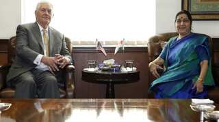 US secretary of state Tillerson meets Sushma Swaraj