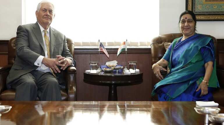 US secretary of state Tillerson meets Sushma Swaraj