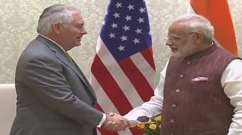Modi meets Tillerson, says India & US share objective of eradicating terror