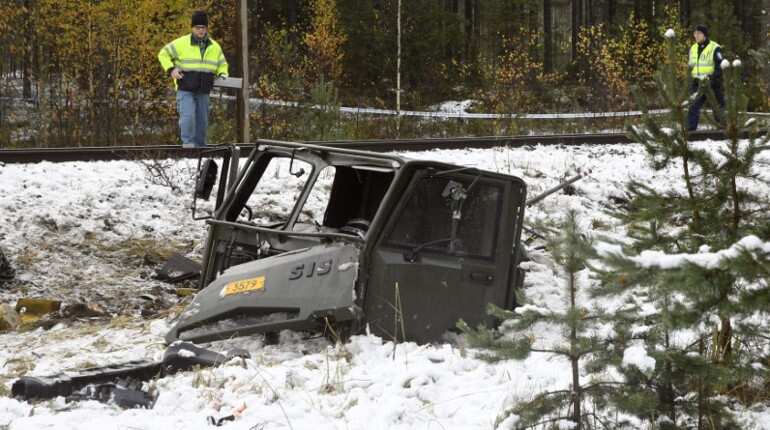 Four killed, several injured as train collides with army truck in Finland