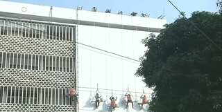 After buses and school bags, Yogi Adityanath paints office saffron