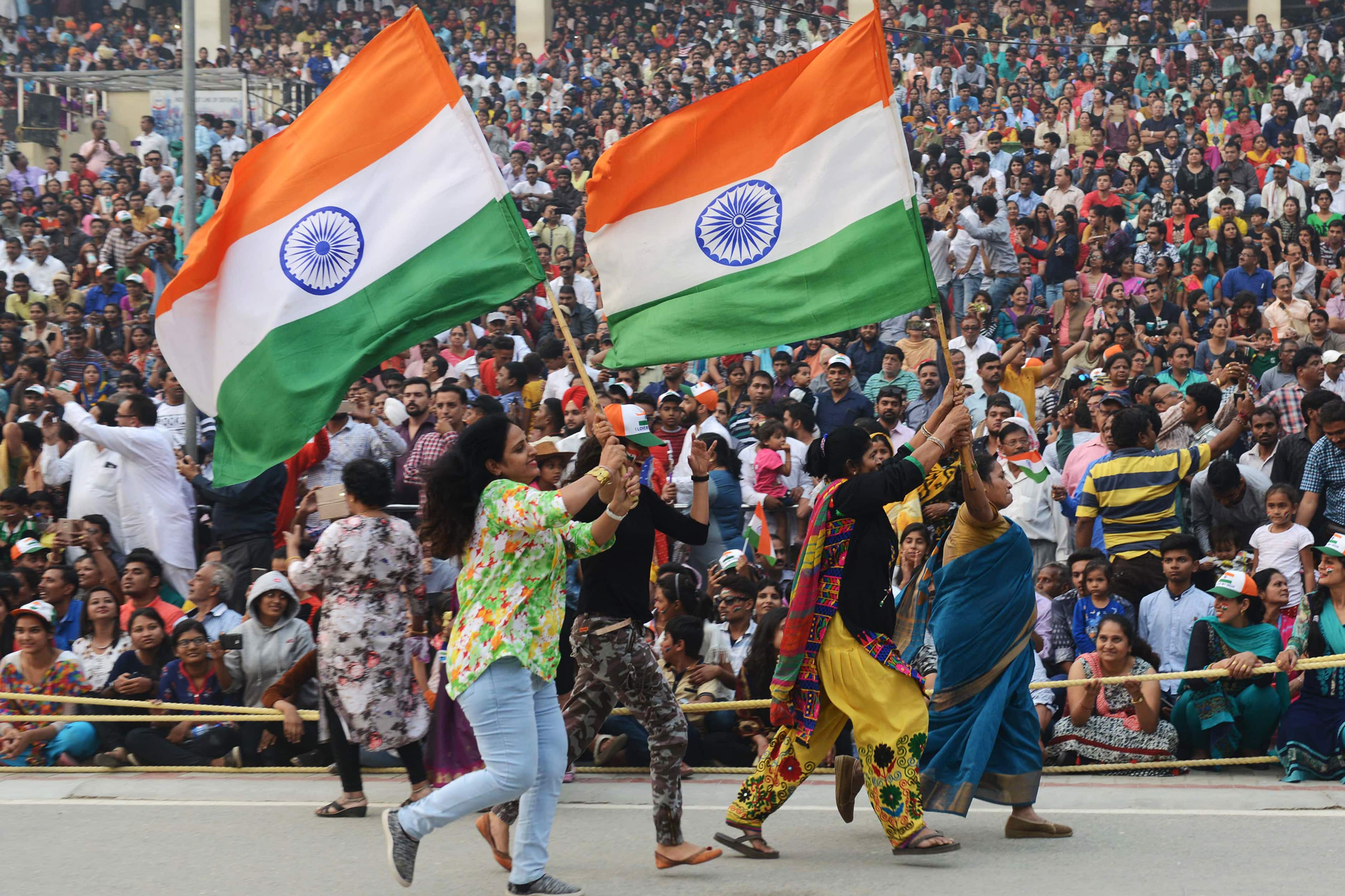 Tri-colour at Wagah