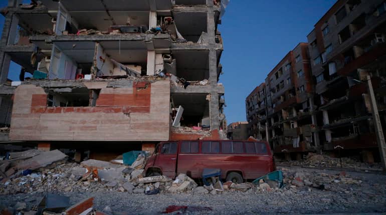 Iran-Iraq border triggering landslides