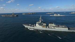 US aircraft carriers, Japanese navy conduct joint drill amid North Korea tensions